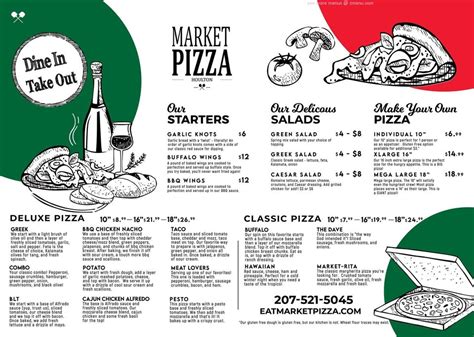 pizzamarket|market pizza houlton maine menu.